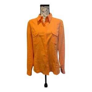 Preview International Orange Button Down Shirt Classic Collar